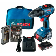Акумуляторний шурупокрут Bosch GSR 18V-50 Professional, 2 акб GBA 18 V 2 Ah і з/в, у сумці, набір біт 43 шт Акумуляторний шурупокрут Bosch GSR 18V-50 Professional, 2 акб GBA 18 V 2 Ah і з/в, у сумці, набір біт 43 шт