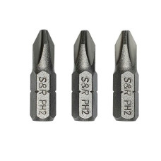 Біти S&R PH2 x 25 мм 3 шт(152010213)